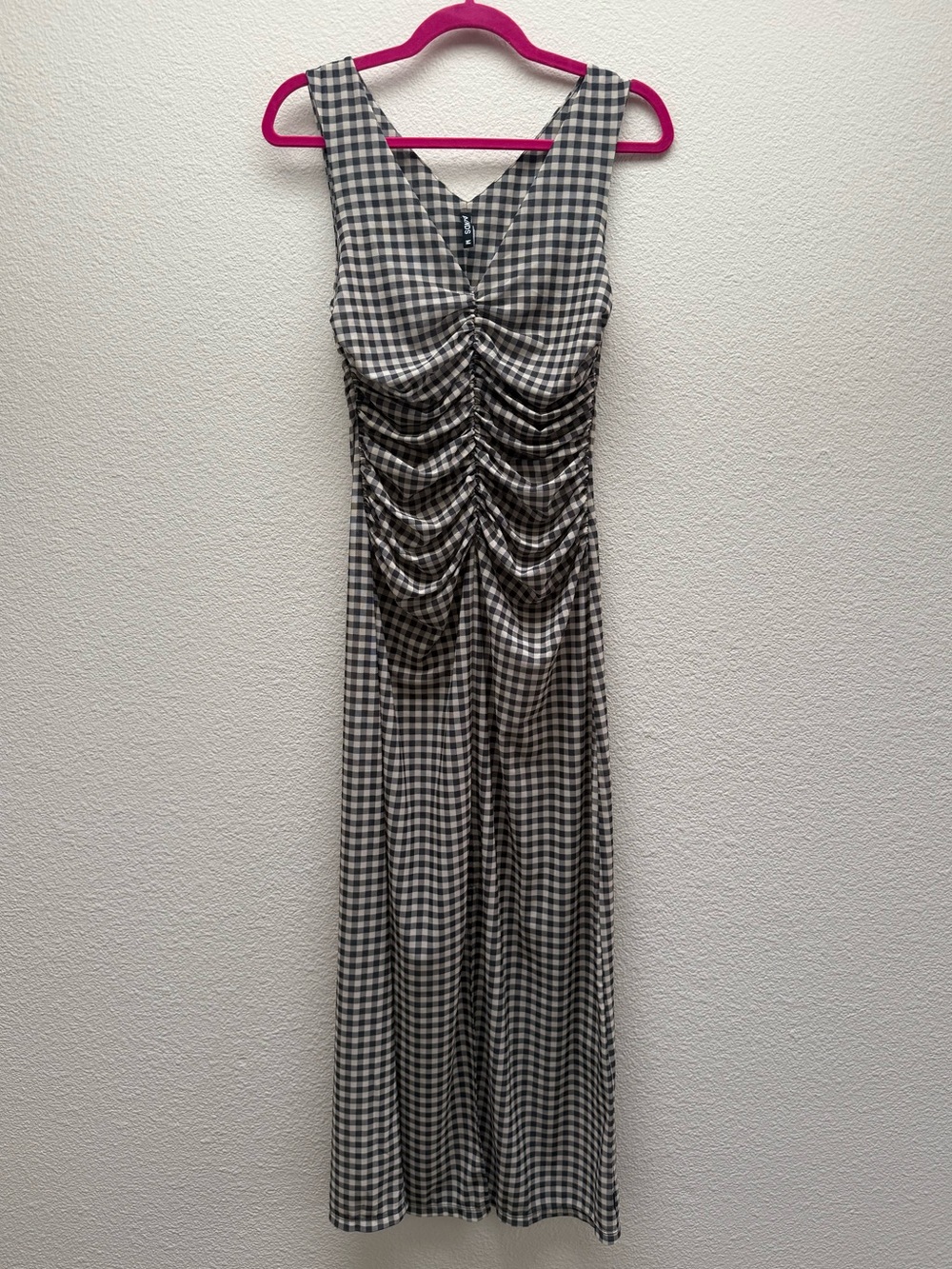 Afends Gambet Sheer Maxi Dress - Black / Sand - Size Medium - Picture 4 of 5